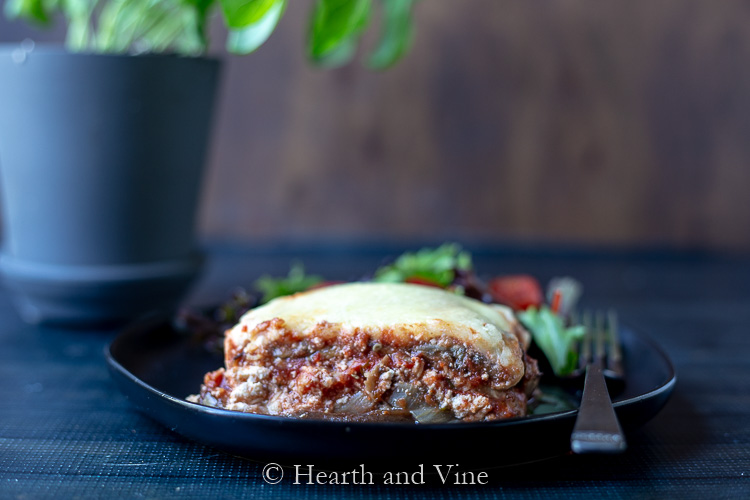 Slice of eggplant lasagna