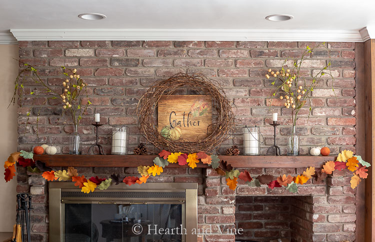 Fall mantel decorations