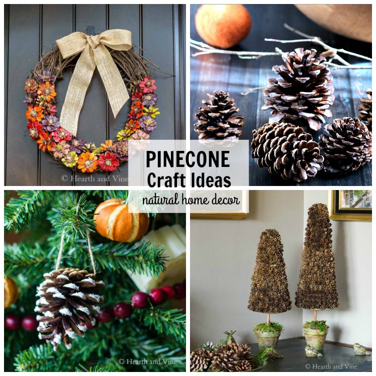 Pine cone crafts for the home