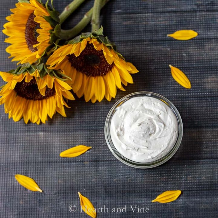 Jar of whipped body butter