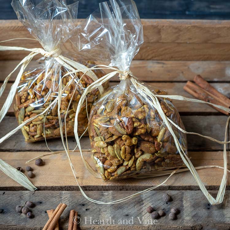 Moroccan Spiced Nuts in bags