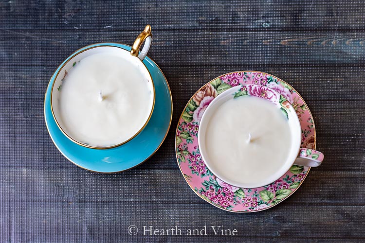 vintage teacup candles