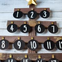 Chalkboard ornaments with numbers
