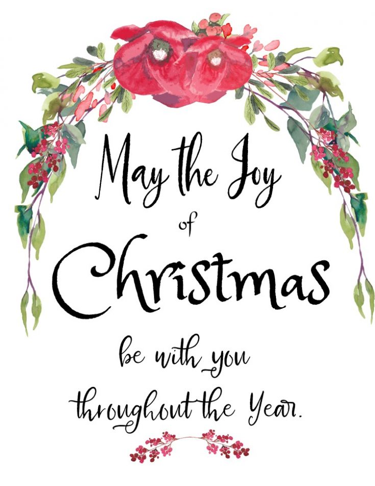 Christmas Printable Sign to Enjoy this Season