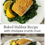 Top and side view of crusted halibut
