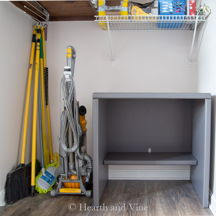 Painted Goodwill desk in gray