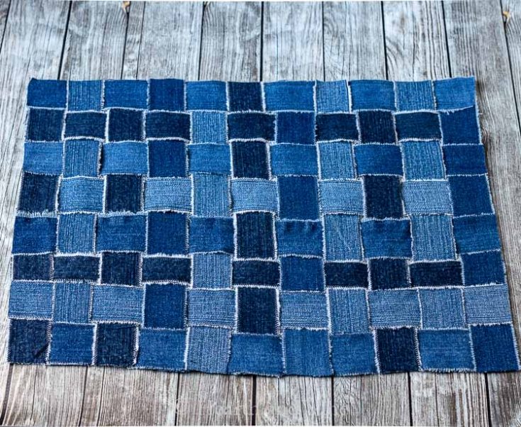 Upcycling Jeans into Useful and Pretty Woven Placemats Hearth and Vine