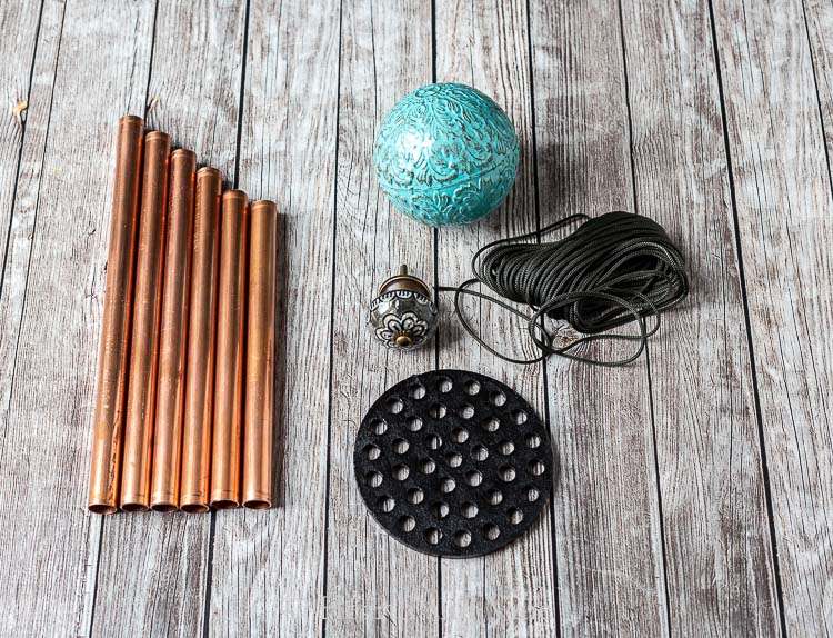 Copper wind chime supplies