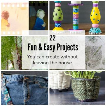 Collage of easy projects to make at home