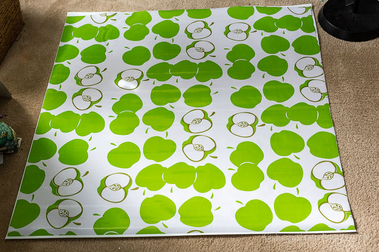 Apple print vinyl sheeting