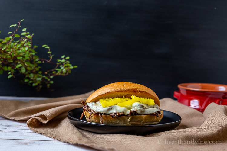 Slow cooker Italian beef sub 