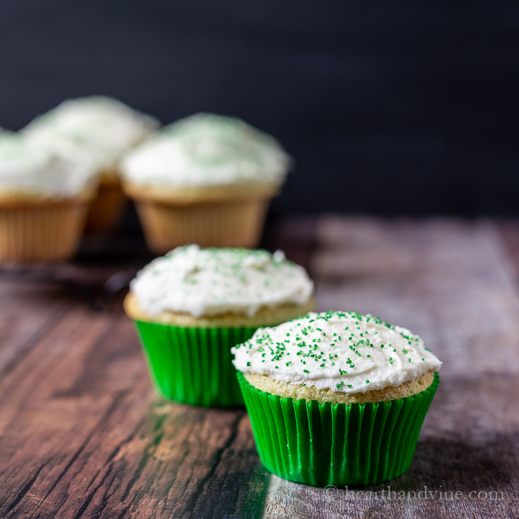 Pistachio cupcakes