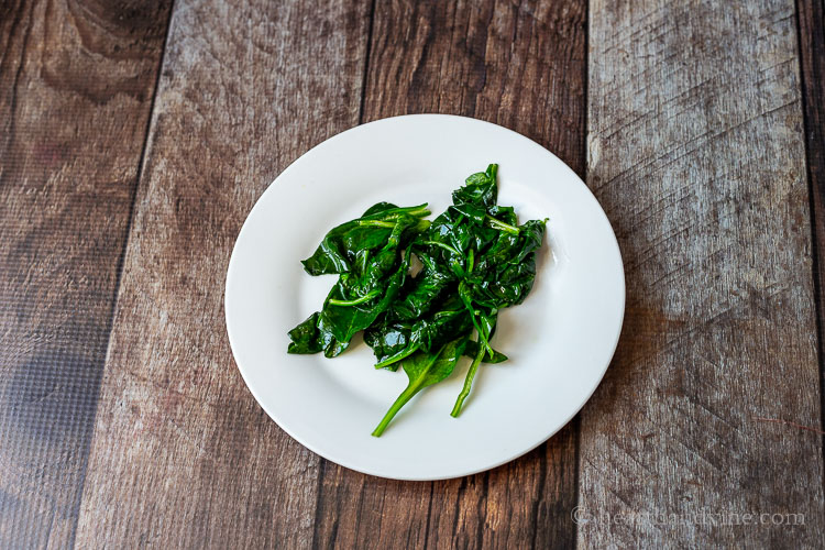 Sauteed baby spinach