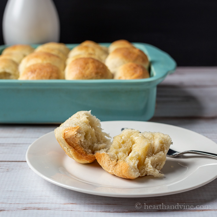 Dinner roll with butter