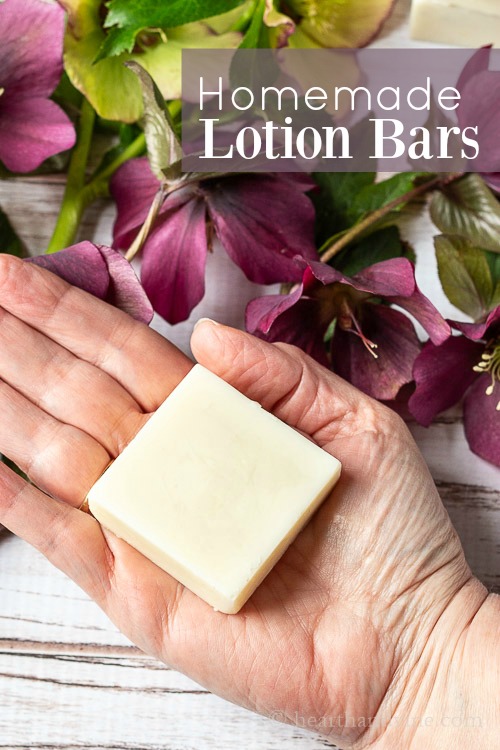 Square lotion bar in hand