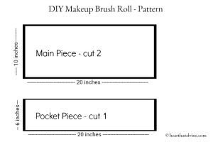 DIY Makeup Brush Roll - For Travel or Organization | Hearth and Vine