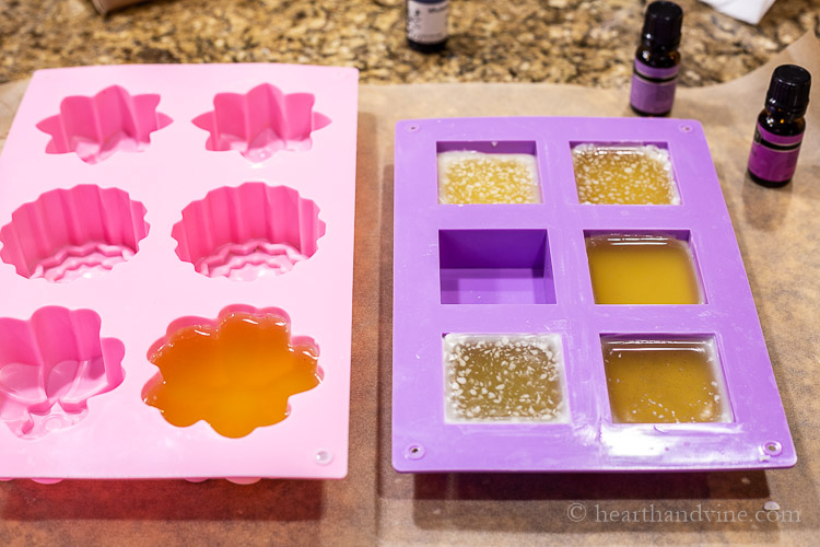 Lotion bar recipe in silicone molds