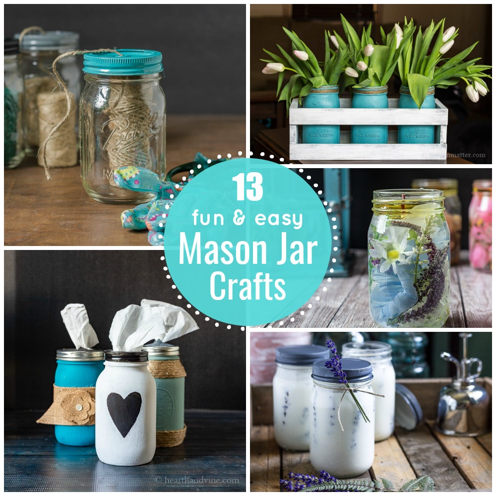 13 DIY Mason Jar Crafts for Every Season