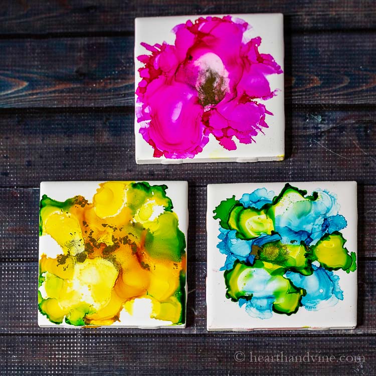 How to make Alcohol Ink un-sticky