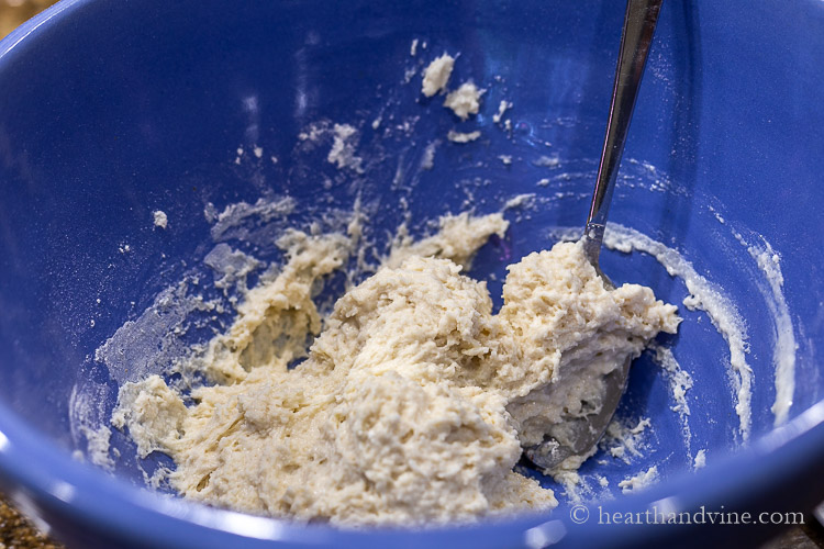 Breadstick dough in a bowl