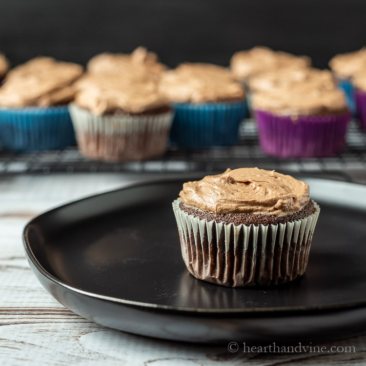 Sour cream chocolate cupcake