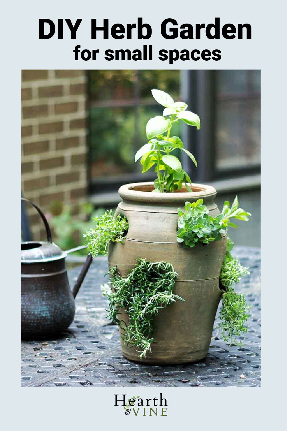 Growing Herbs in a Strawberry Pot for Easy Access and Small Spaces