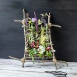 Small floral weaving with twigs.