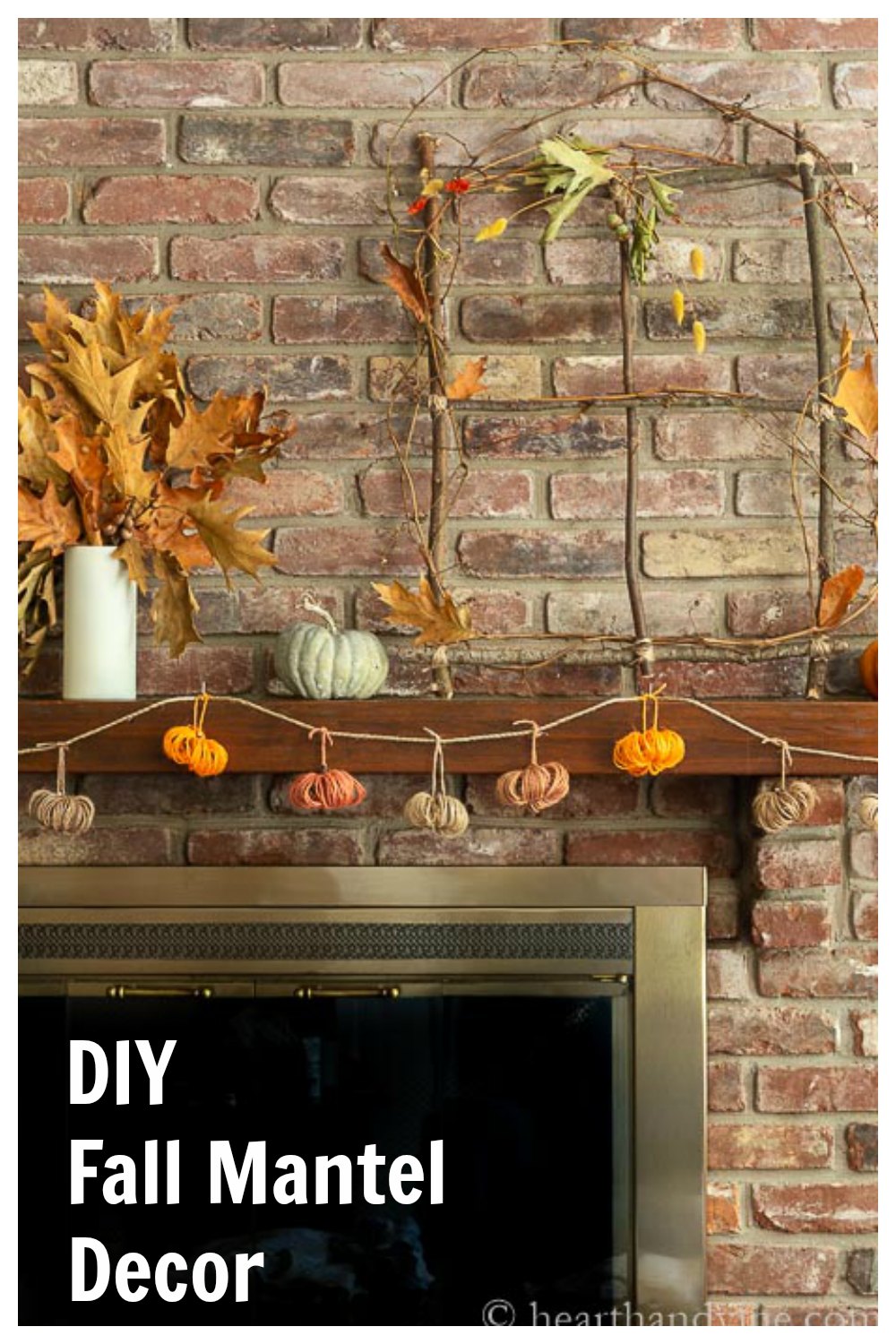 Rustic Fall Mantel Decor with Foraged Natural Elements Hearth and Vine