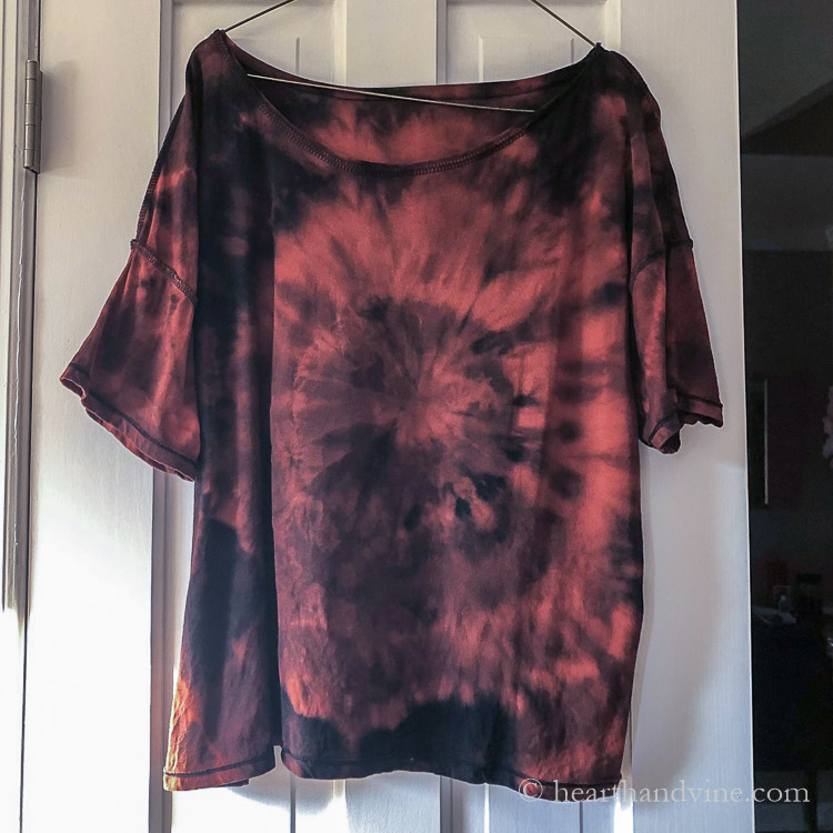 Tie dye a discount black shirt with bleach