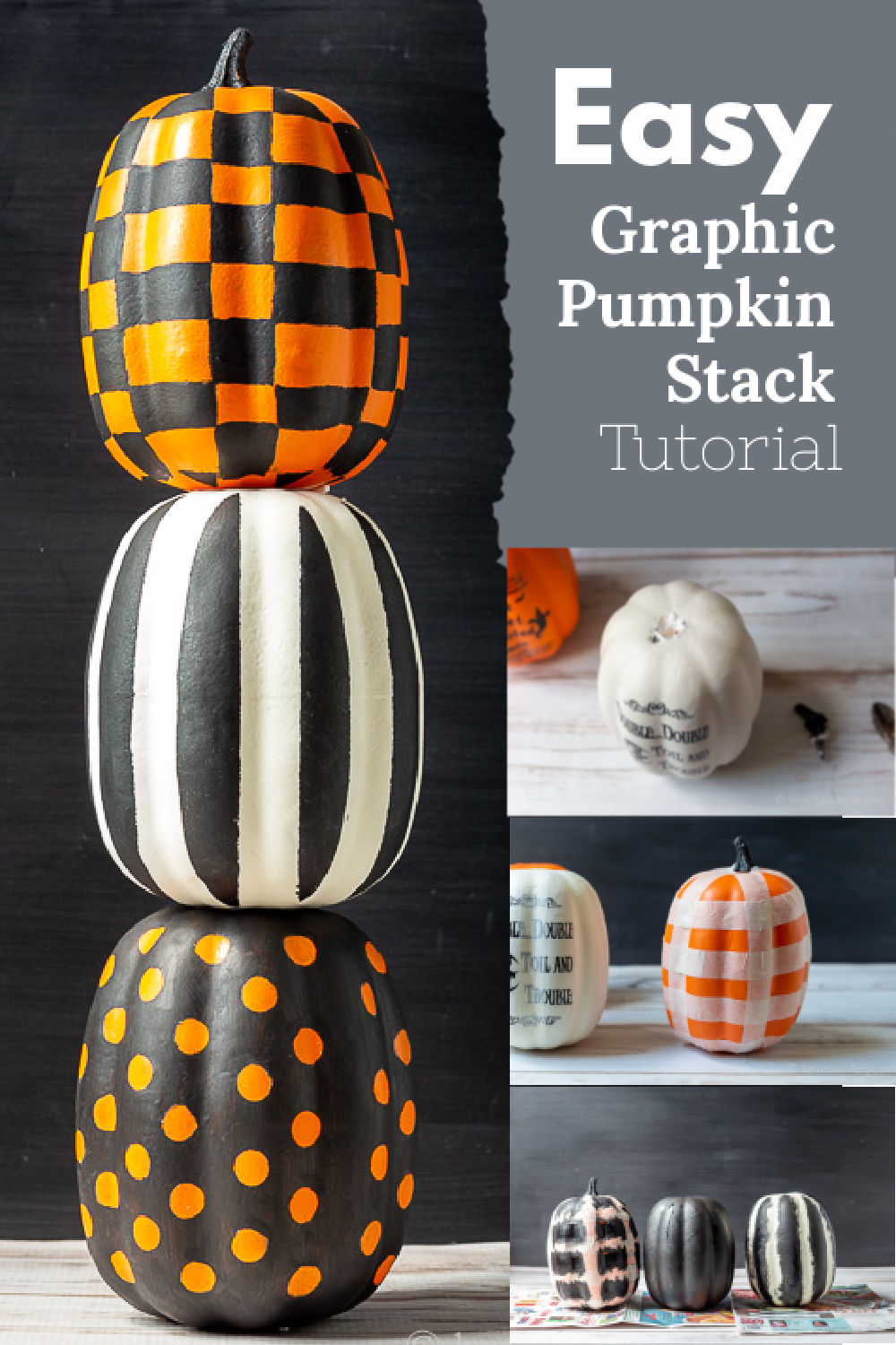Stacked Painted Pumpkins and More Halloween Decorating Ideas