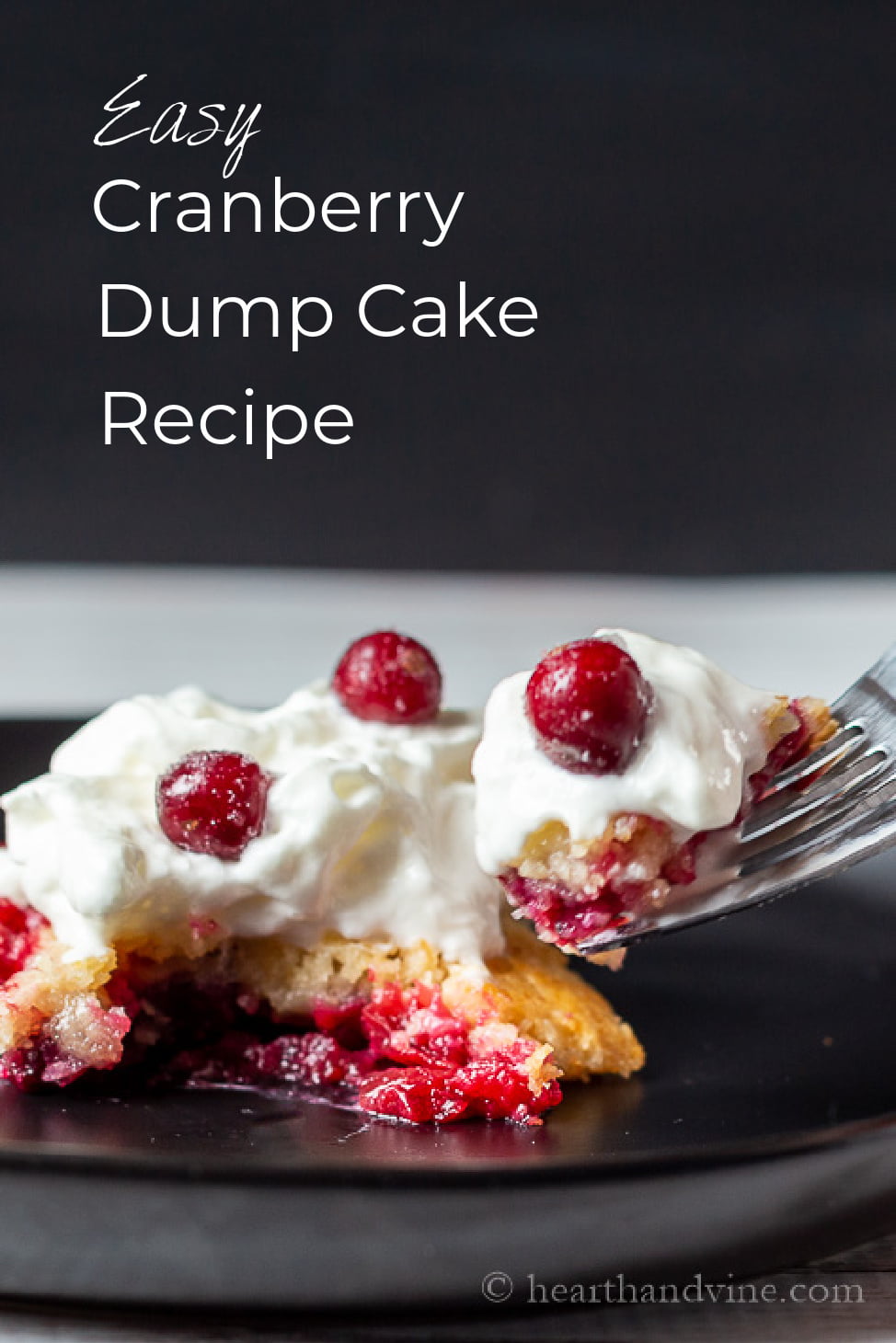Homemade Fresh Cranberry Dump Cake Recipe Sweet and Tart