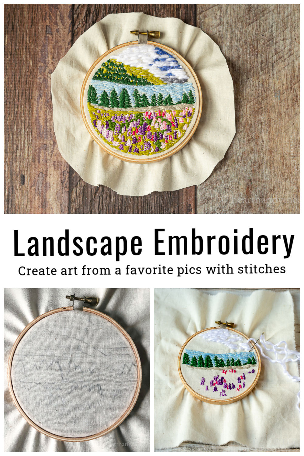 Landscape Embroidery Hoop Art A Fun and Easy Craft