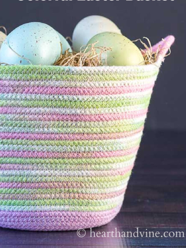 Homemade Easter Basket with Rope