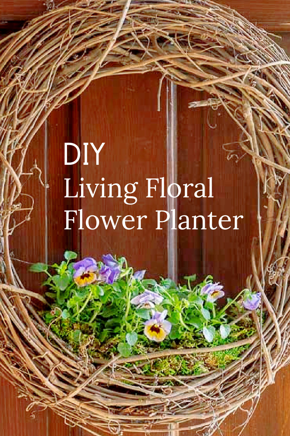 Living Floral Grapevine Wreath To Adorn Your Front Door For Spring