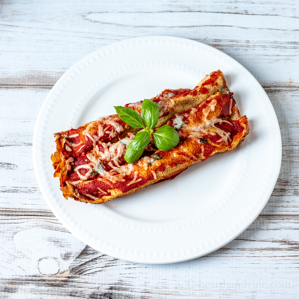 Three low carb cannelloni on a plate