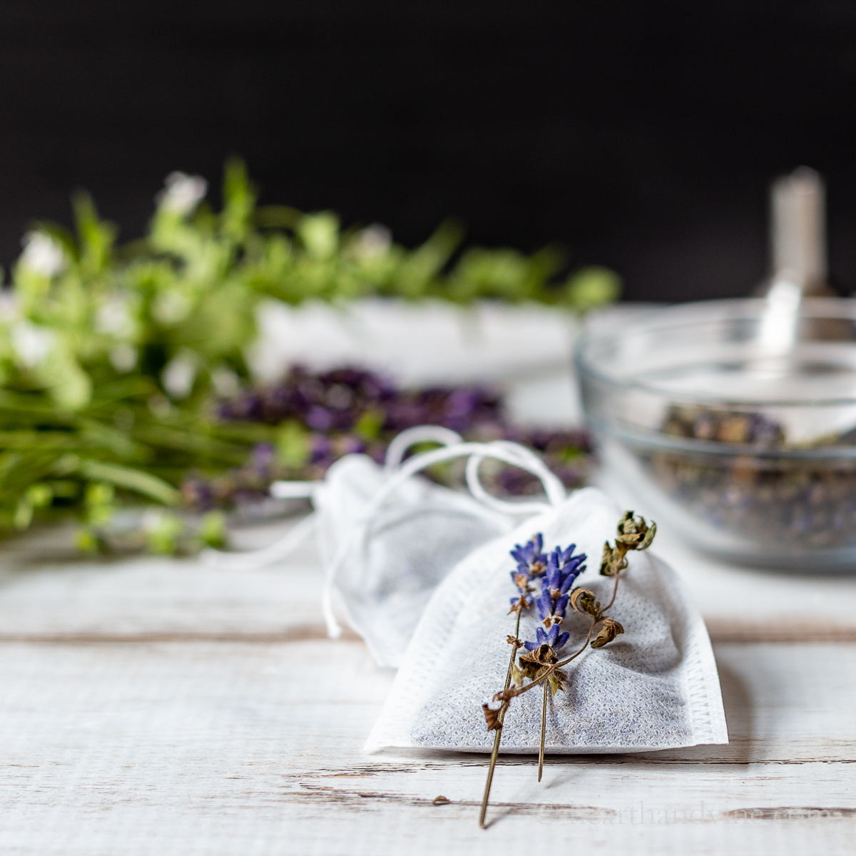 Herbal dream pillow bag with lavender.