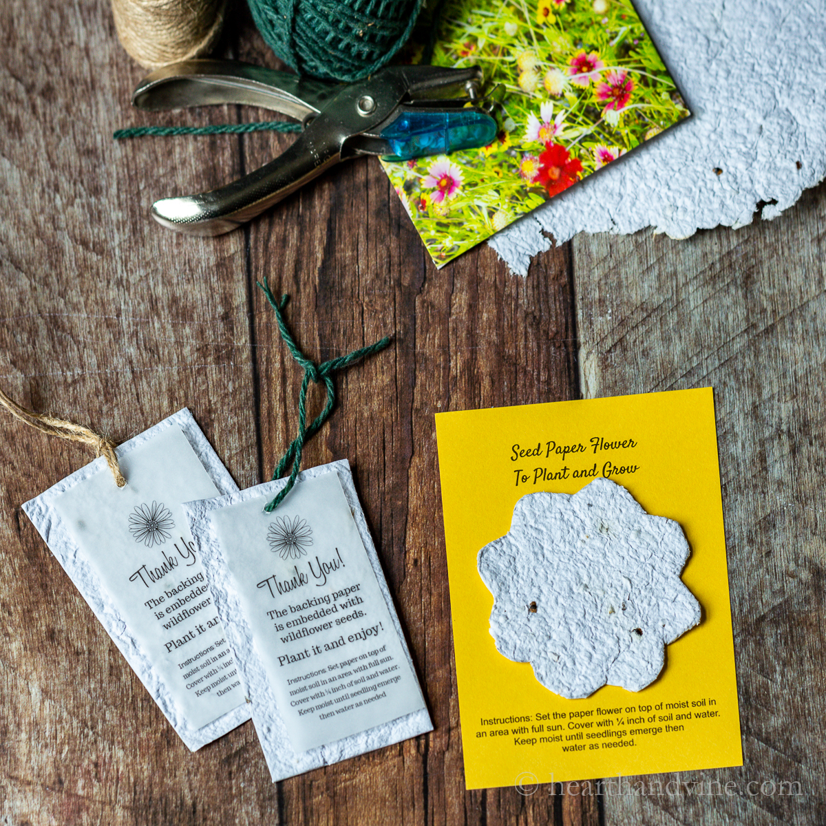 Plantable Paper Bookmarks for Special Occasions – Recycled Ideas Favors