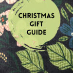 Floral pattern with circle stating Christmas Gift Guide