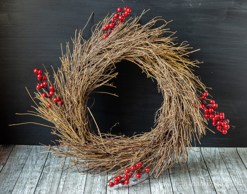 DIY Red Berry Wreath You Can Make In Minutes | Hearth and Vine