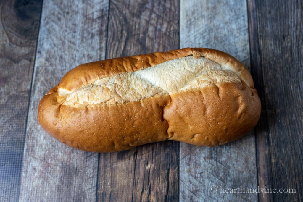 Large loaf of Italian bread.