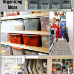 Garage, closet, sink cabinet organization images.