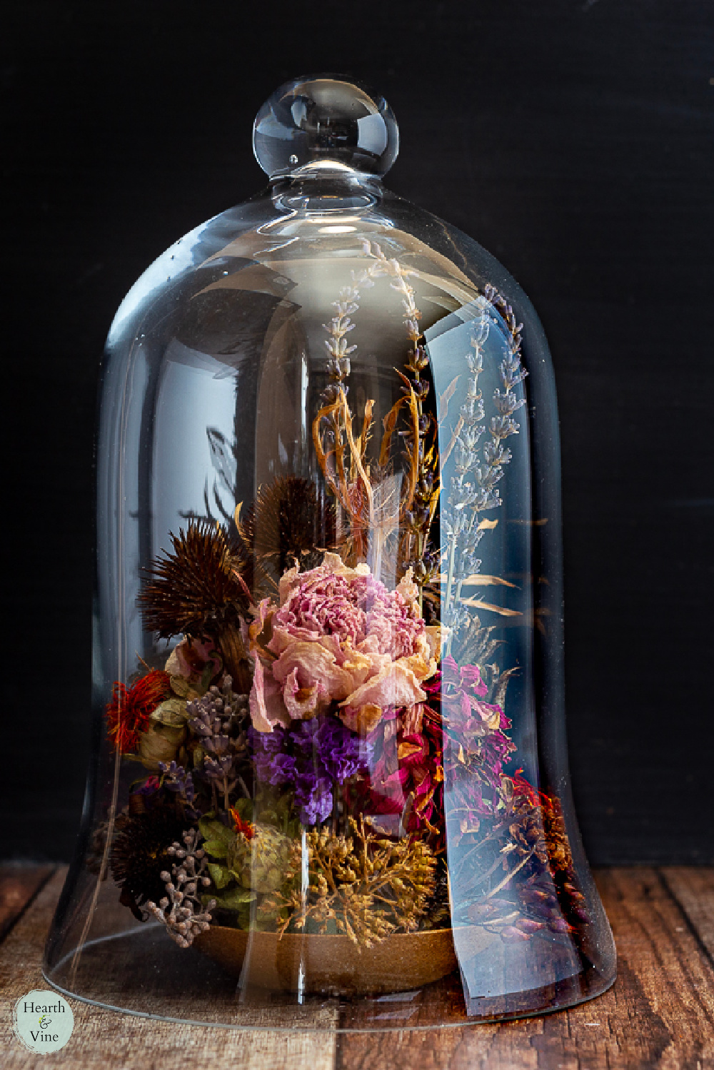 Glass Cloche Decorating Ideas With Dried Flowers Hearth And Vine