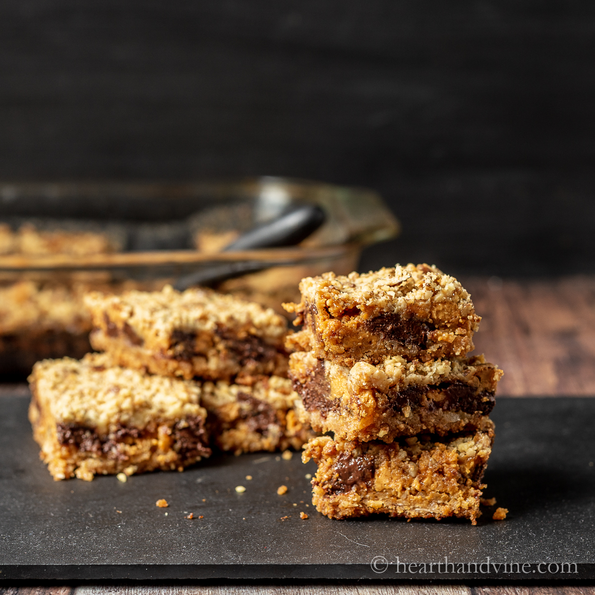 Stacked seven layer bars.