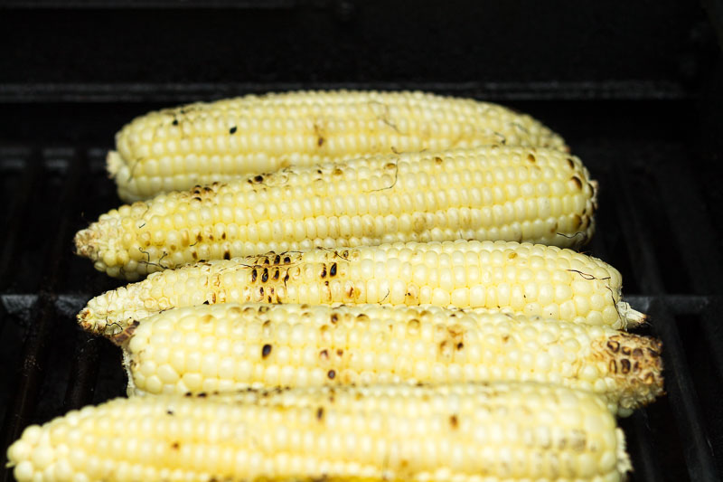 Ears of corn on the grill.