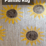 Sunflower painted rug