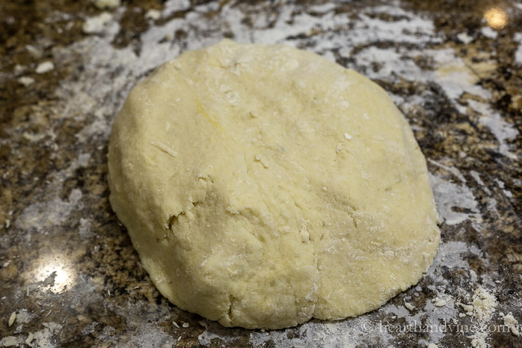 Dough ball for potato gnocchi.