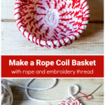 Coil rope basket over beginning coil.