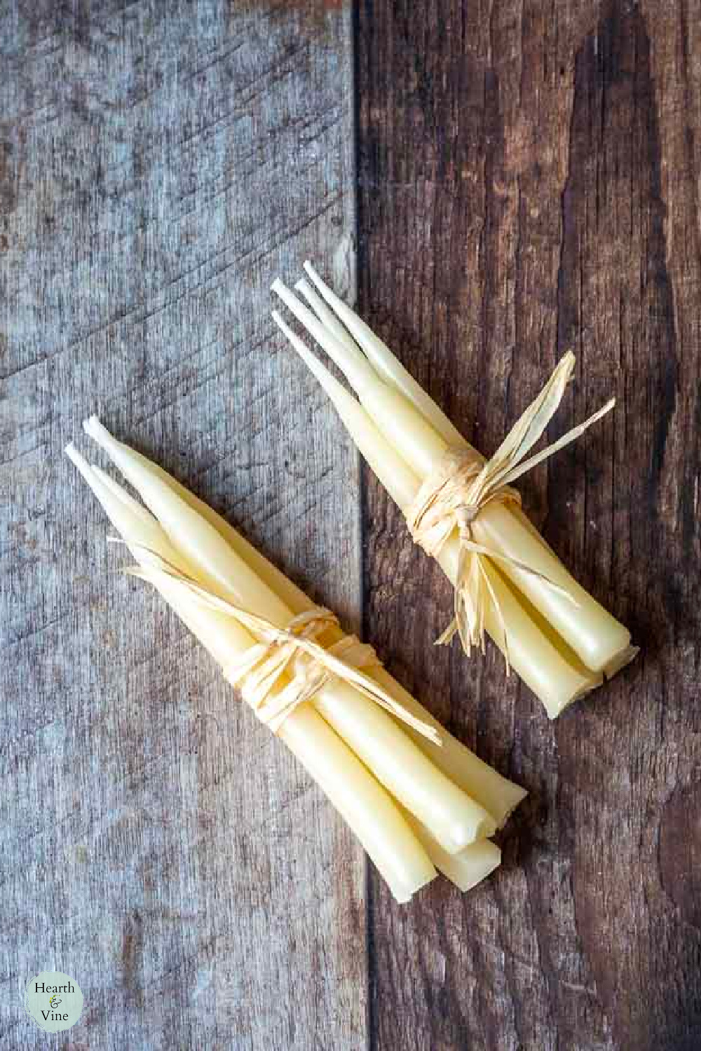 Hand Dipping Candles with Beeswax Hearth and Vine