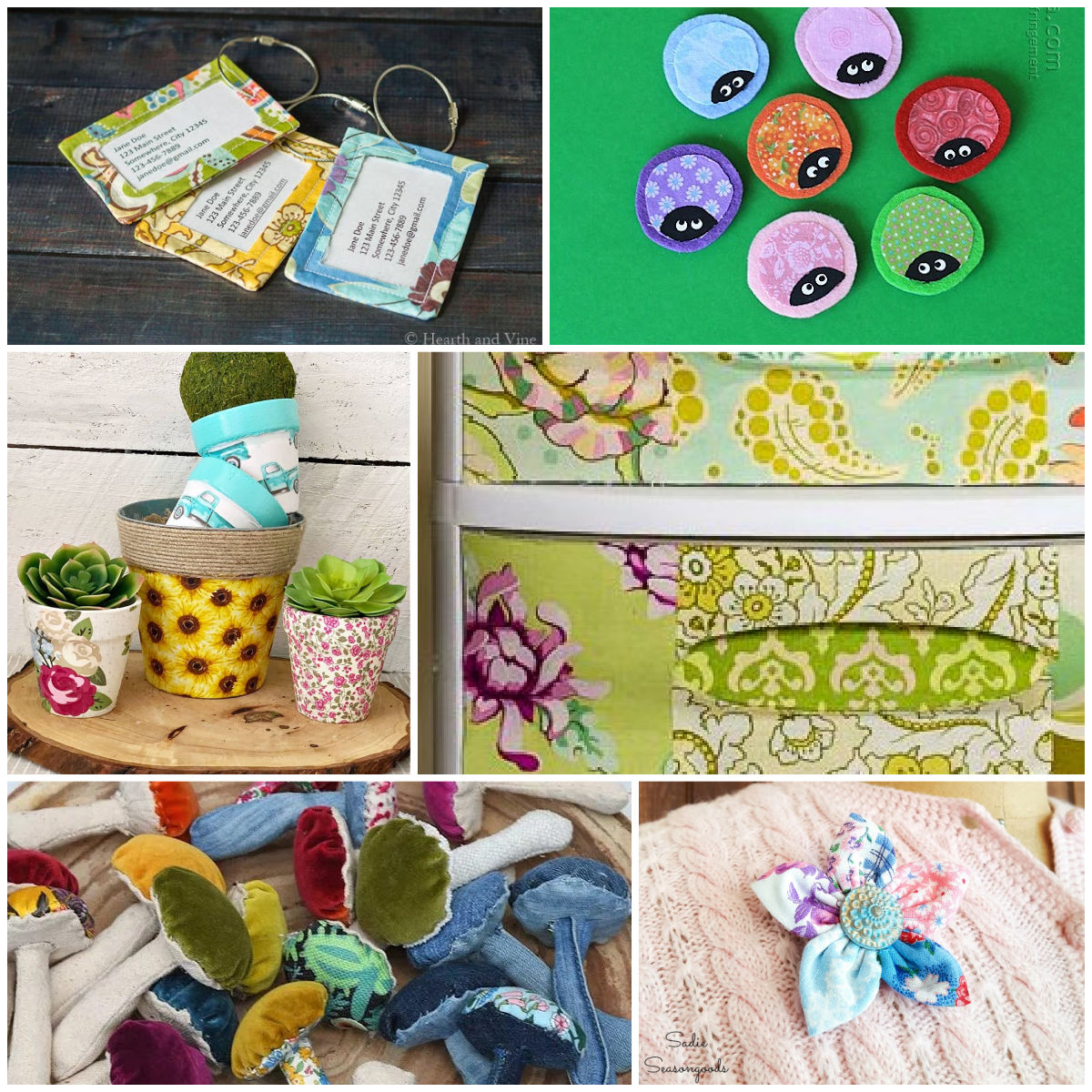 Fabric scrap craft & project/fabric scrap idea/Fabric stickers/Diy