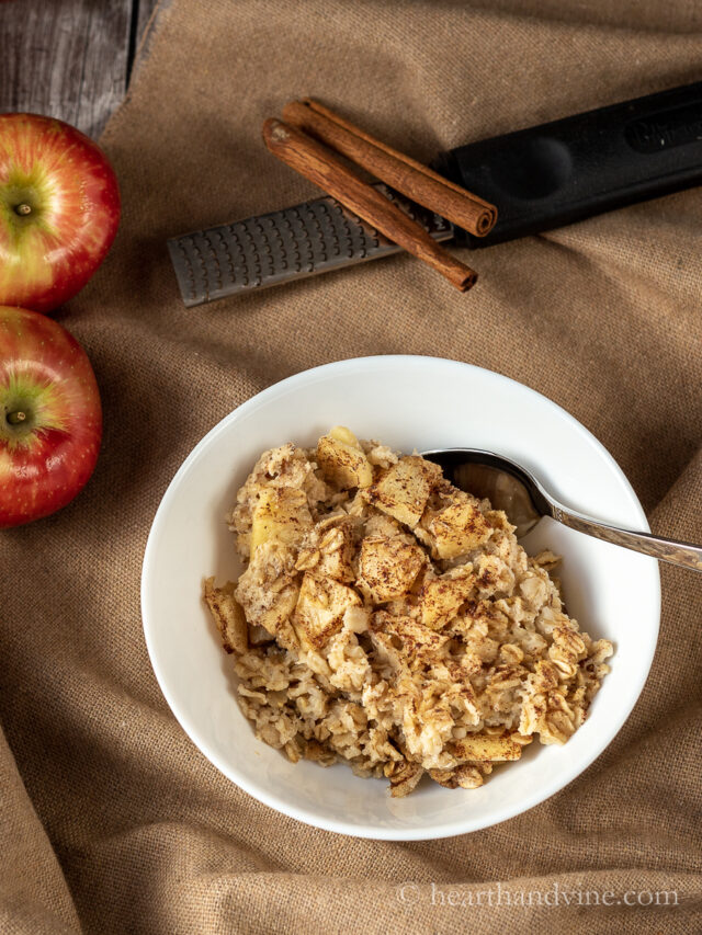 Baked Oatmeal with Apple Pie Flavors Hearth and Vine